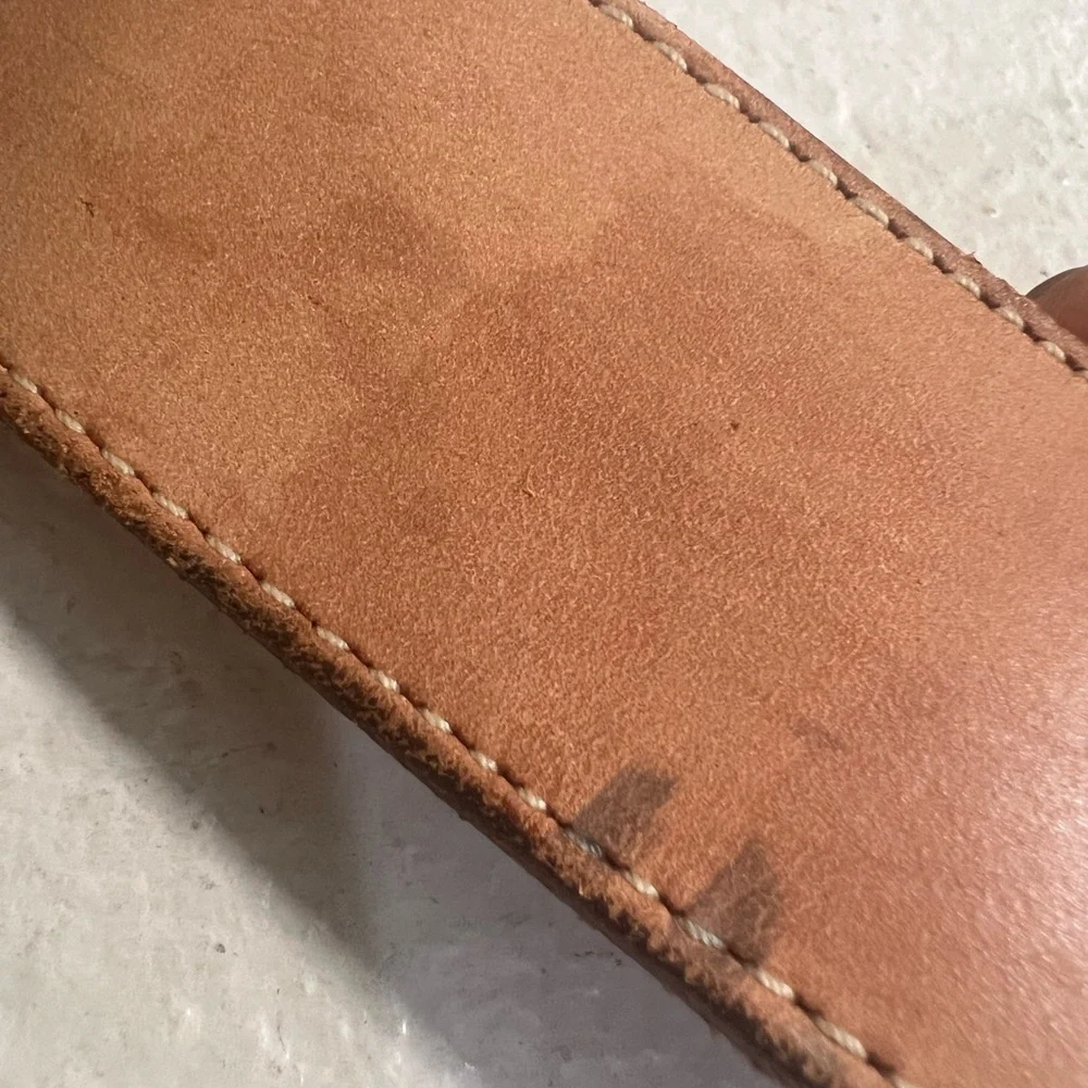 Brown genuine leather‎ belt